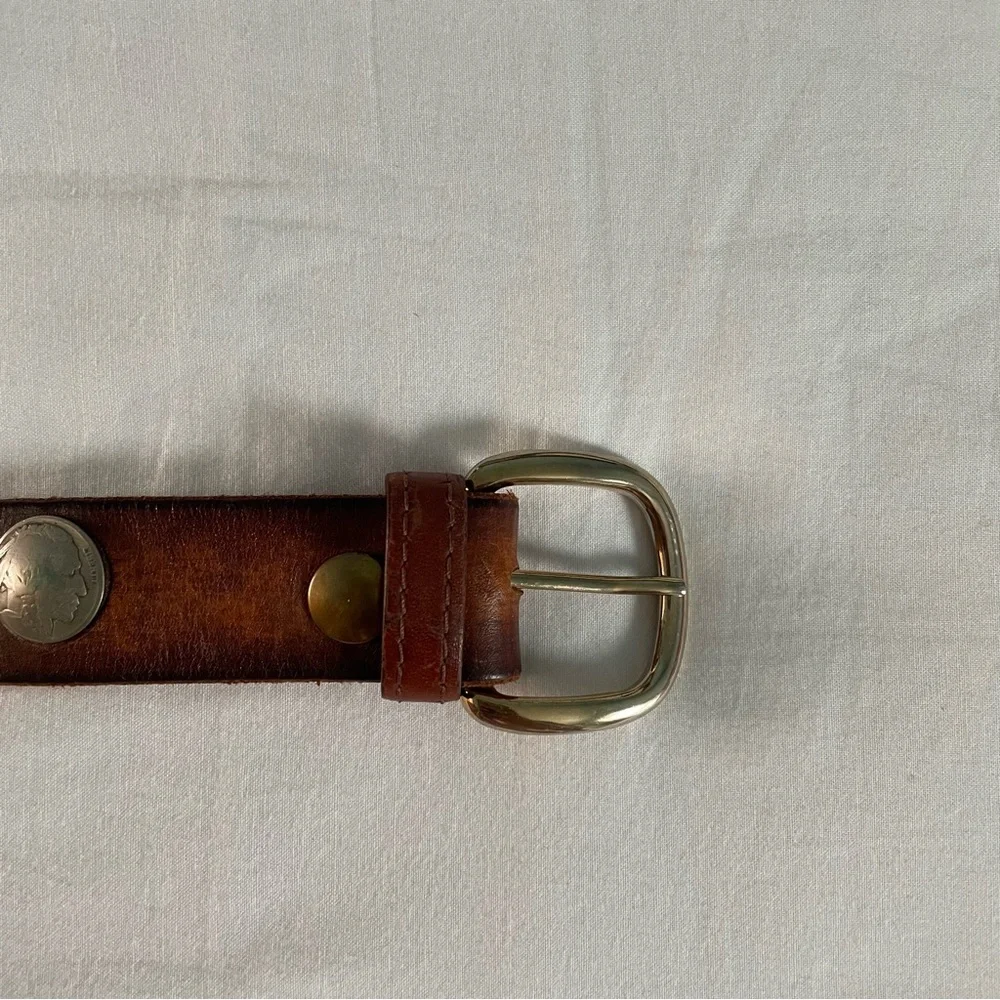 Men’s Leather Brown/Gold Belt